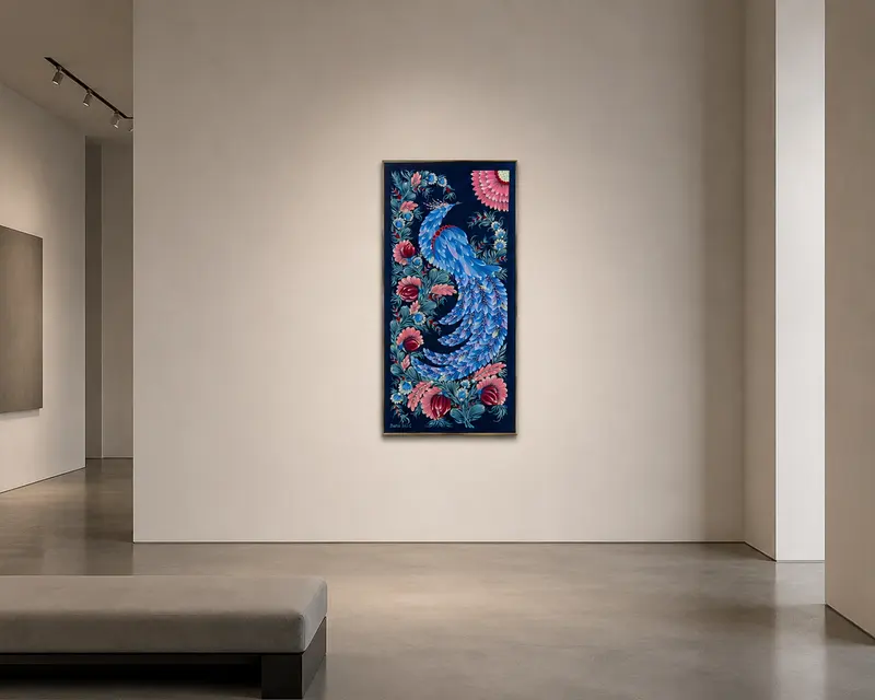 The piece styled in a room