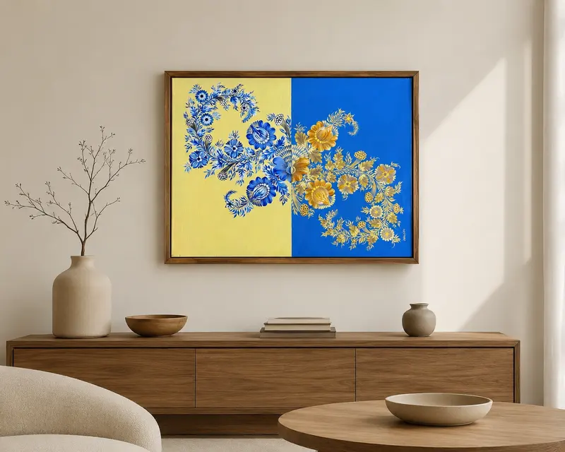 The piece in an interior setting