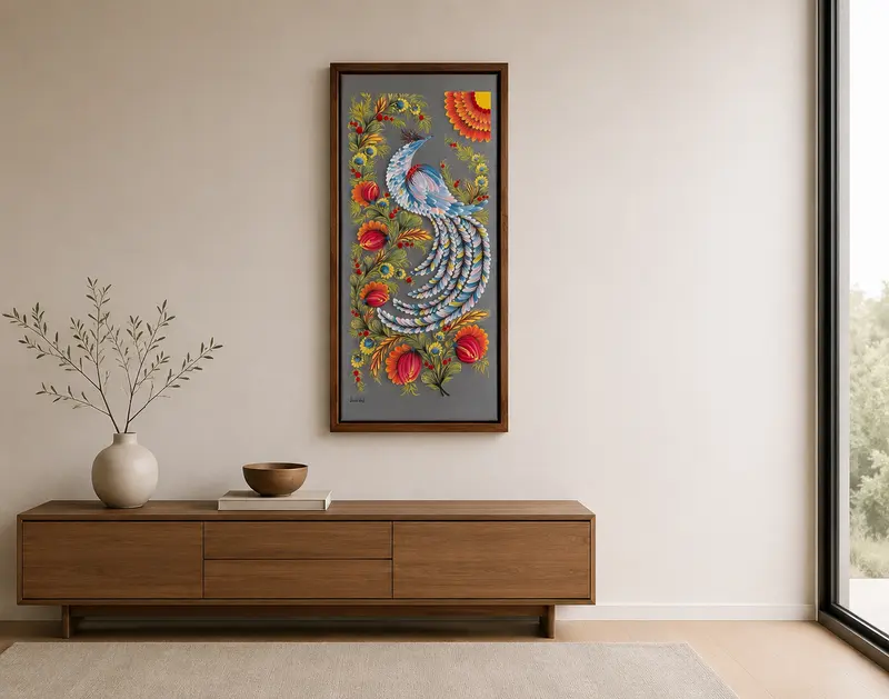 The piece in an interior setting