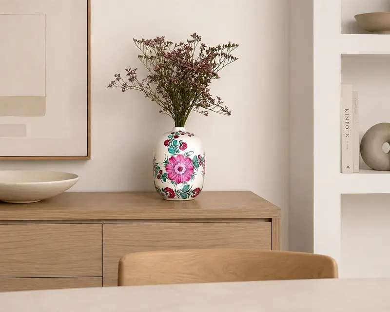 Dyvotsvit ceramic vase in an interior setting