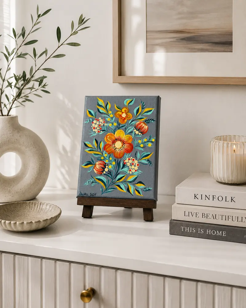 The piece styled in a room, view 1