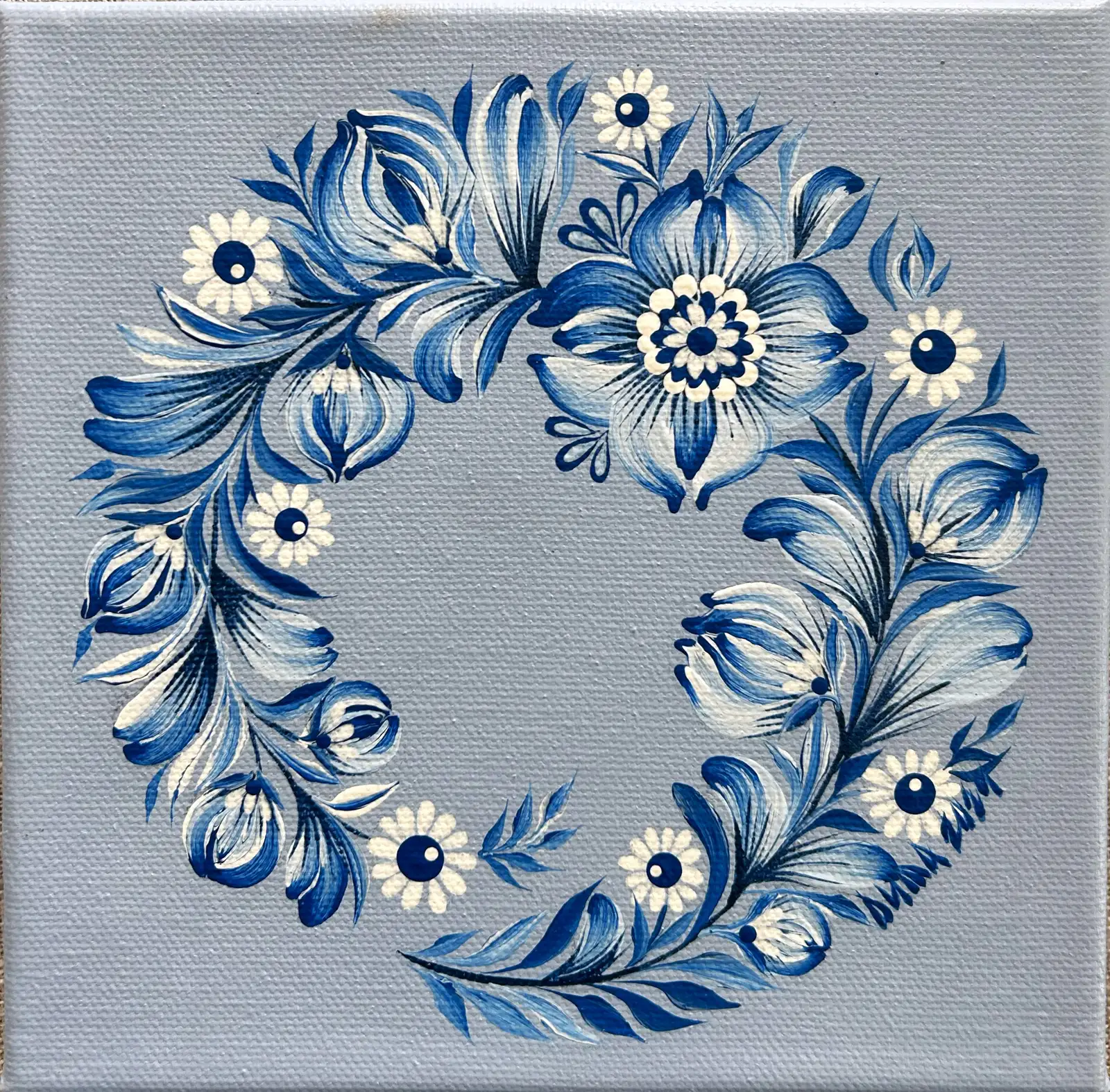Blue Wreath - the painting