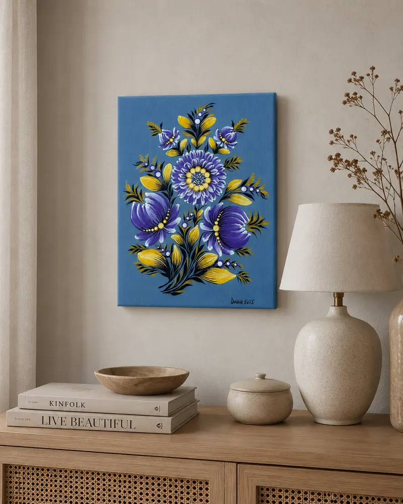 The piece styled in a room, view 1