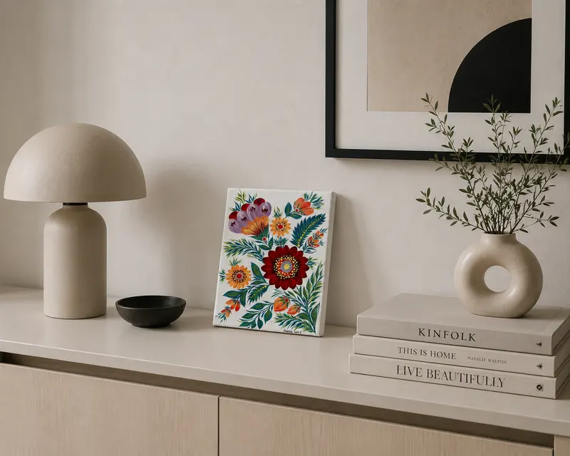 The piece styled in a room, view 2