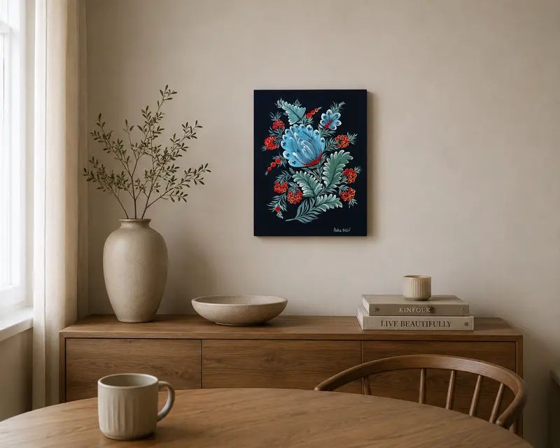 The piece styled in a room, view 2