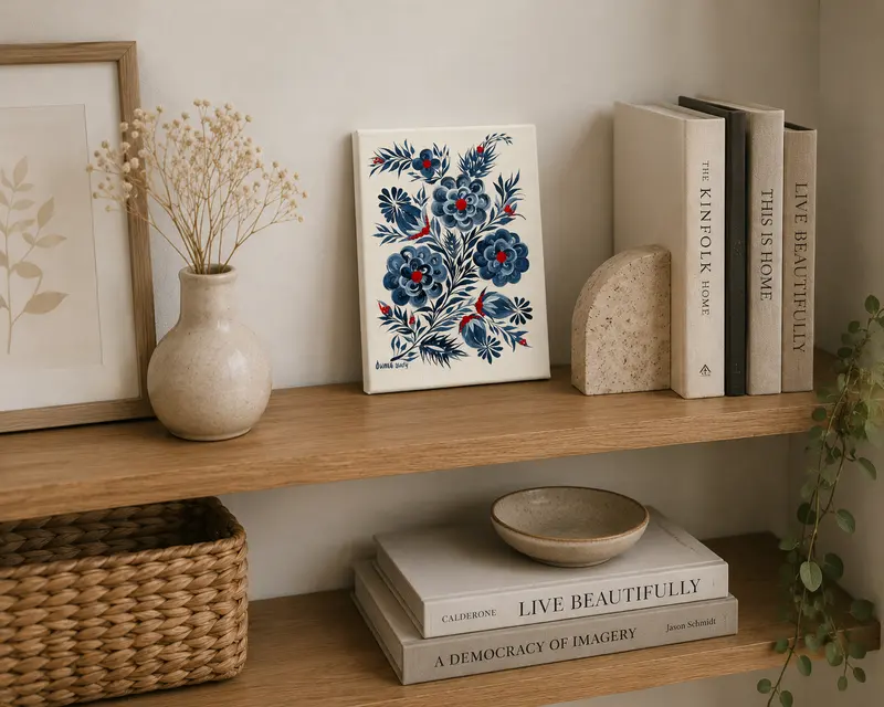 The piece styled in a room, view 1